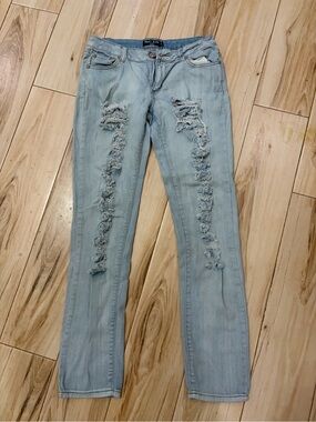Encore Jeans Light Blue Distressed Skinny Jeans